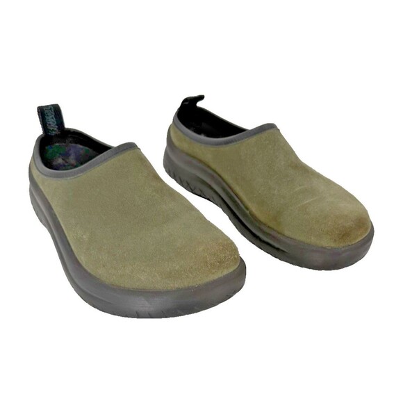 BIRKENSTOCK Tatami Olive Green Suede Clogs Mules Slip-on Shoes LADIES 7 MEN'S 5 - Picture 4 of 14